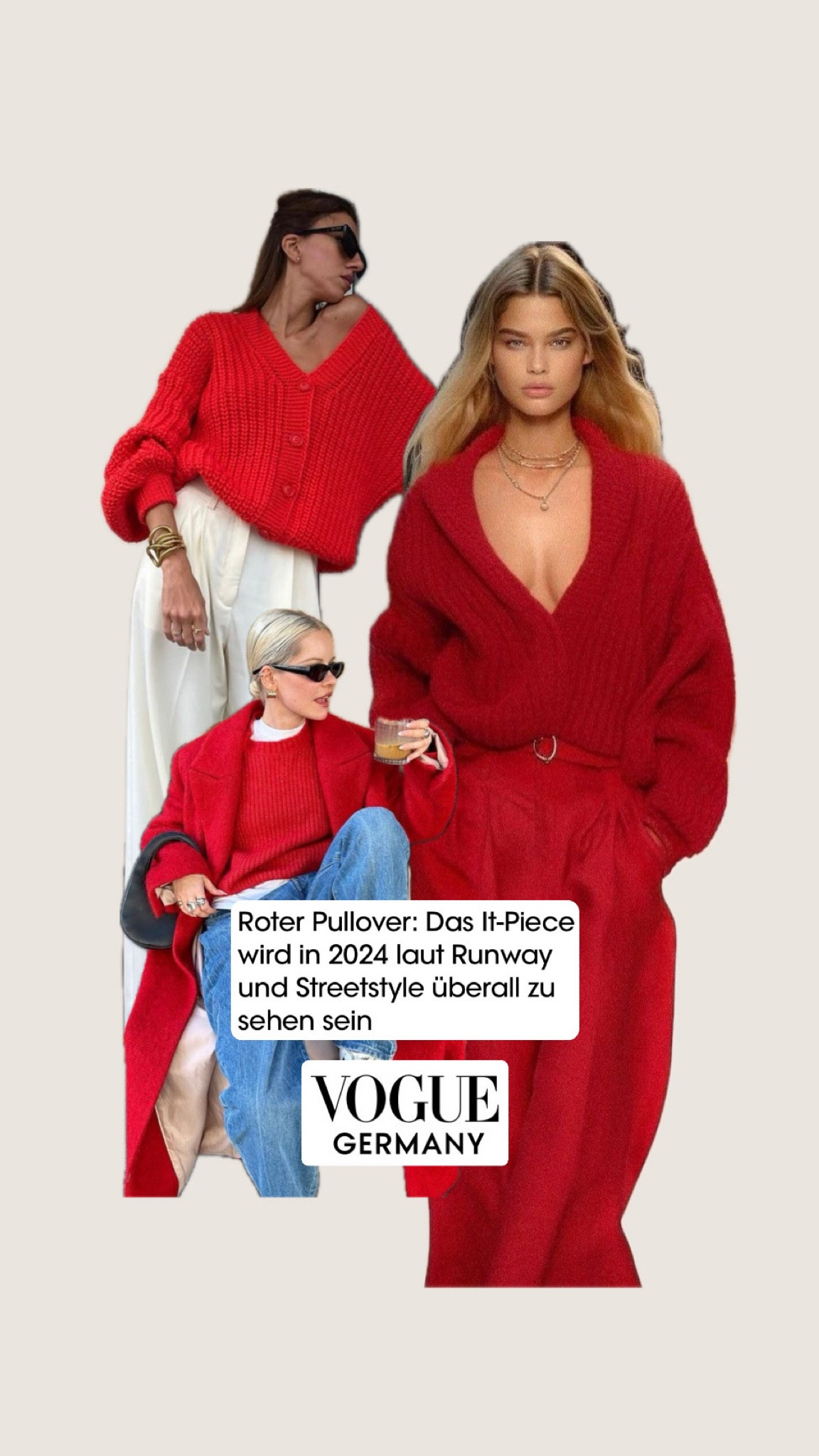 FASHION TRENDS, spring 2024: Roter Pullover 🍒 

#LTKeurope #LTKSeasonal #LTKstyletip