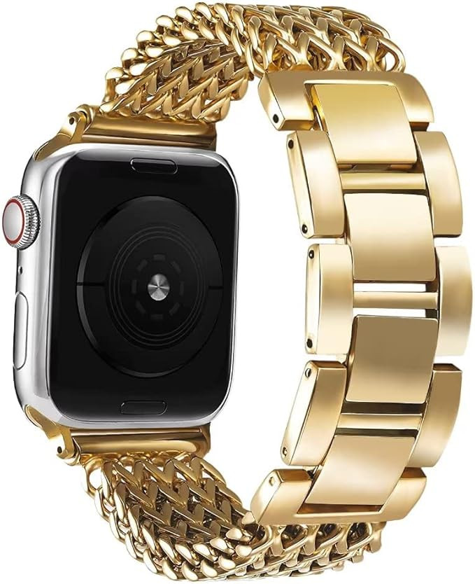 HANDODO Stainless Steel Slim Watch Band Compatible with Apple Watch Series 8/ultra/7/6/5/4/3/2/1 ... | Amazon (US)