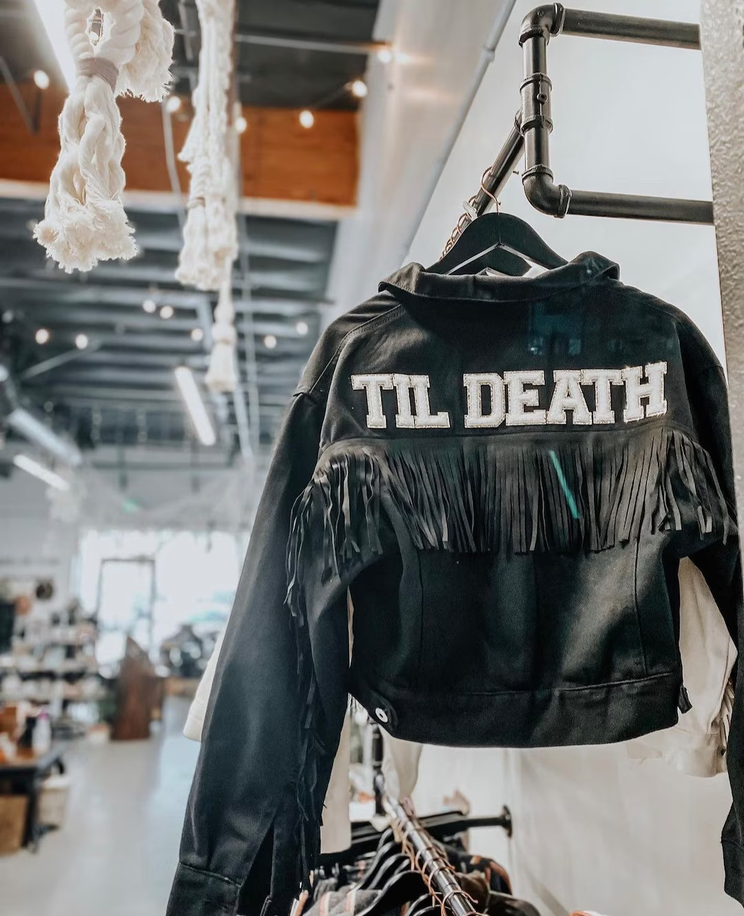 Black White Gold Cropped Denim Jacket Personalized Bride - Etsy | Etsy (US)