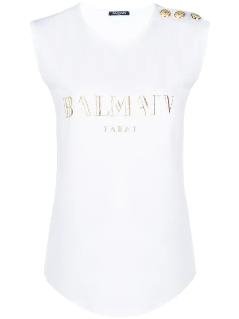 logo print t-shirt | Farfetch (US)