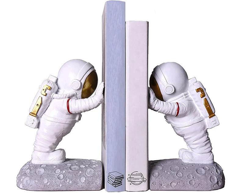 Joyvano Astronaut Decorative Bookends Space Bookends for Home/office, Modern Designed Book Holder... | Etsy (US)