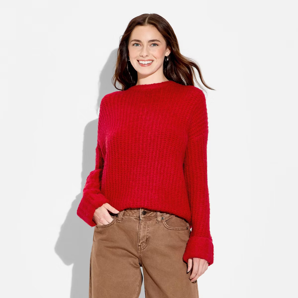 Women's Crewneck Cozy Cocoon Pullover Sweater - Wild Fable™ | Target