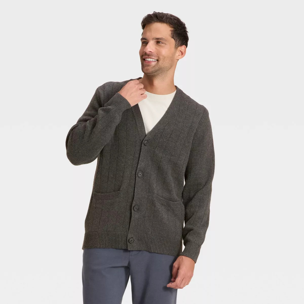 Men's Soft Knit V-Neck Cardigan Sweater - Goodfellow & Co™ | Target