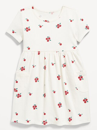 Printed Jersey-Knit Short-Sleeve Dress for Toddler Girls | Old Navy (US)