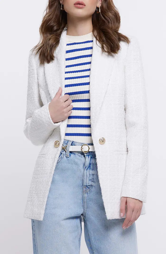 River Island Bouclé Blazer | Nordstrom | Nordstrom