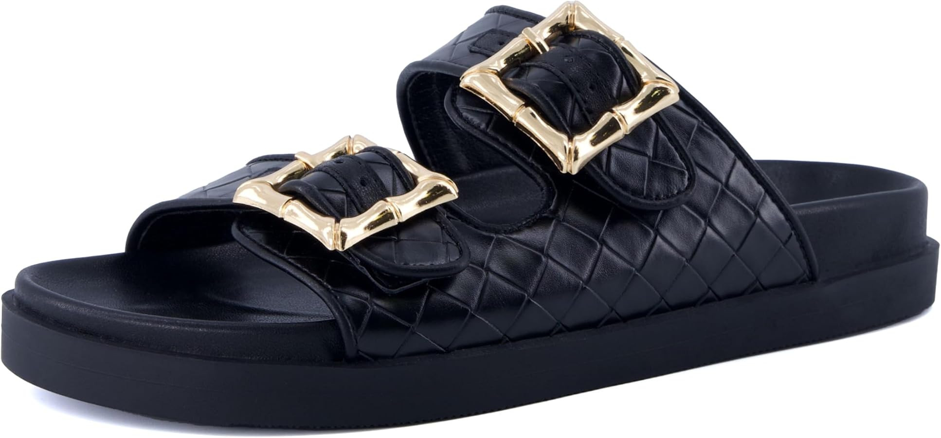 CUSHIONAIRE Loft Women's Quilted Slide Sandal With Cushioned Footbed and Adjustable Buckles | Amazon (US)