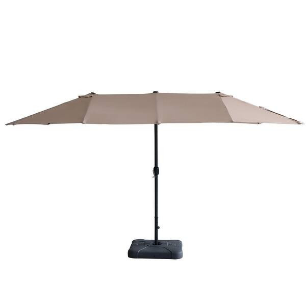 Clihome 15 Ft Double-Sided Crank Patio Outdoor Umbrella | Bed Bath & Beyond
