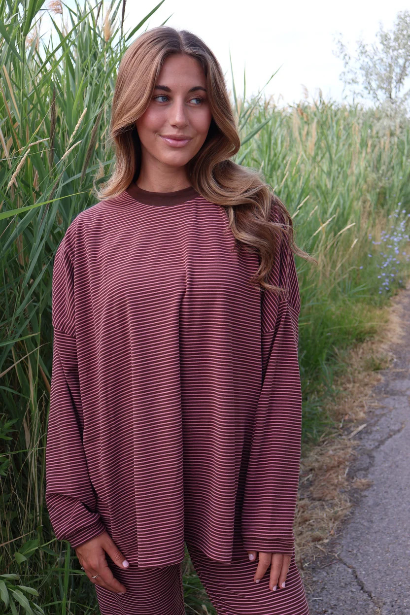 Porter Fleece Stripe Pullover | Henly