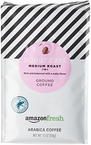 AmazonFresh Donut Cafe Ground Coffee, Medium Roast, 12 Ounce | Amazon (US)