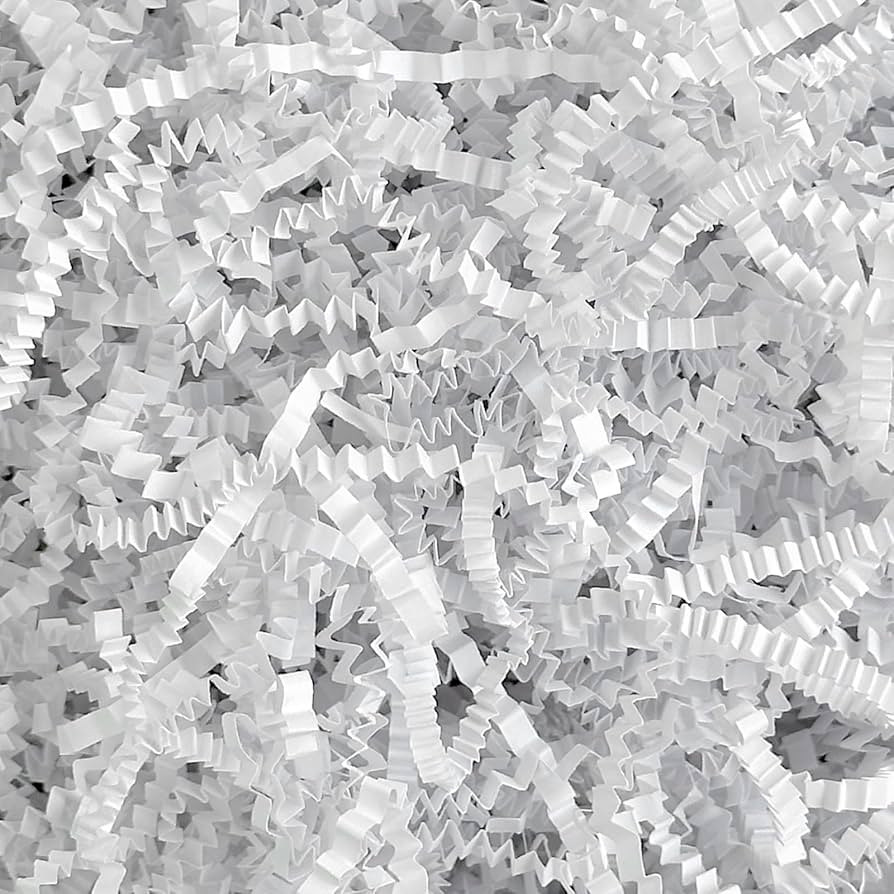 1LB Crinkle Cut Paper Shred Filler for Gift Box Bag and Basket On Holidays (White) | Amazon (US)
