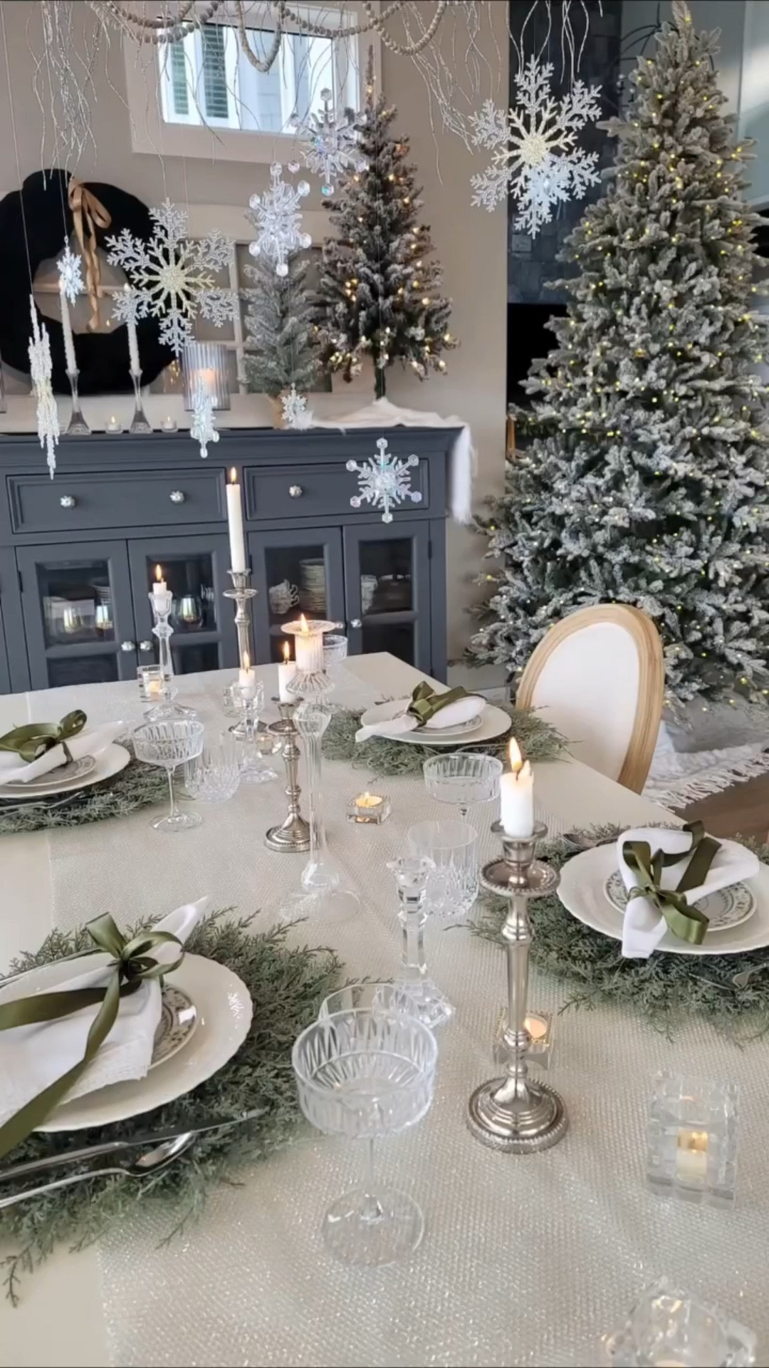 A beautiful winter tablescape to usher in the new year! Don’t put away all your decor yet, just tweak it by removing overtly Christmas decor or colors and tone it down to a classy winter scape. You can use this for New Year’s Eve or through the winter season. These evergreen chargers are a must have!!! If you didn’t get them for Christmas pick them up now.

#LTKFindsUnder50 #LTKHome #LTKSaleAlert