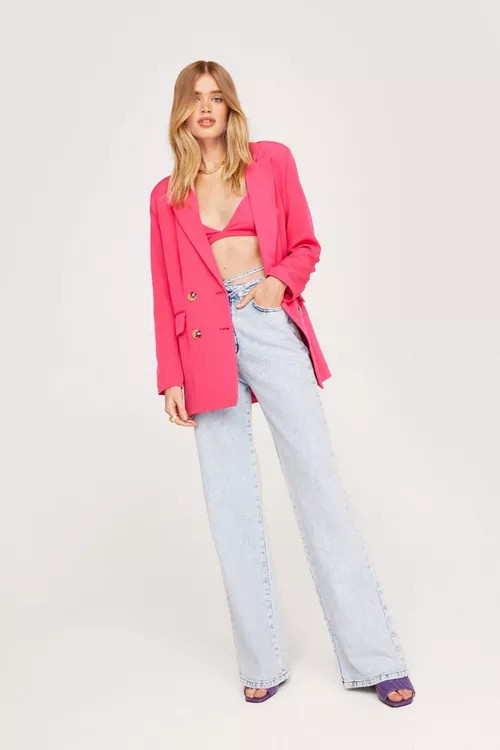 Oversized Double Breasted Blazer | Nasty Gal (US)