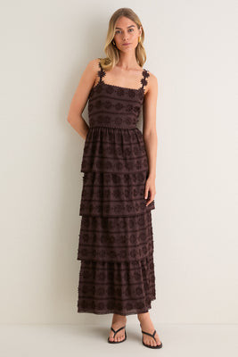Exclusive Chocolate Brown Krystie Midi Dress | Tuckernuck (US)