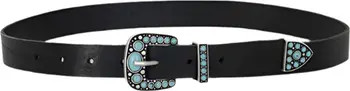 Thelma Turquoise Leather Belt | Nordstrom