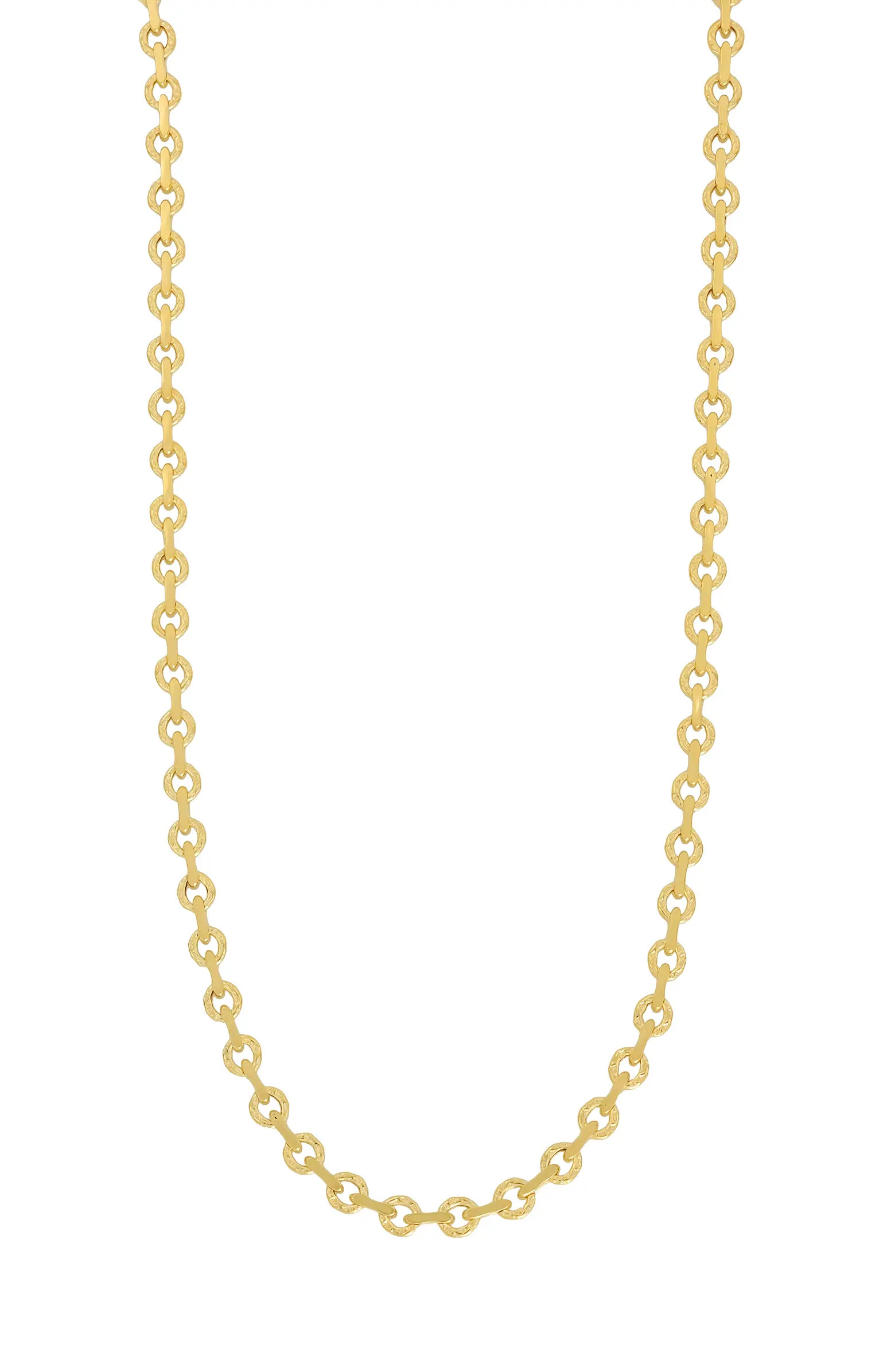 14K Gold Etched Chain Necklace | Nordstrom