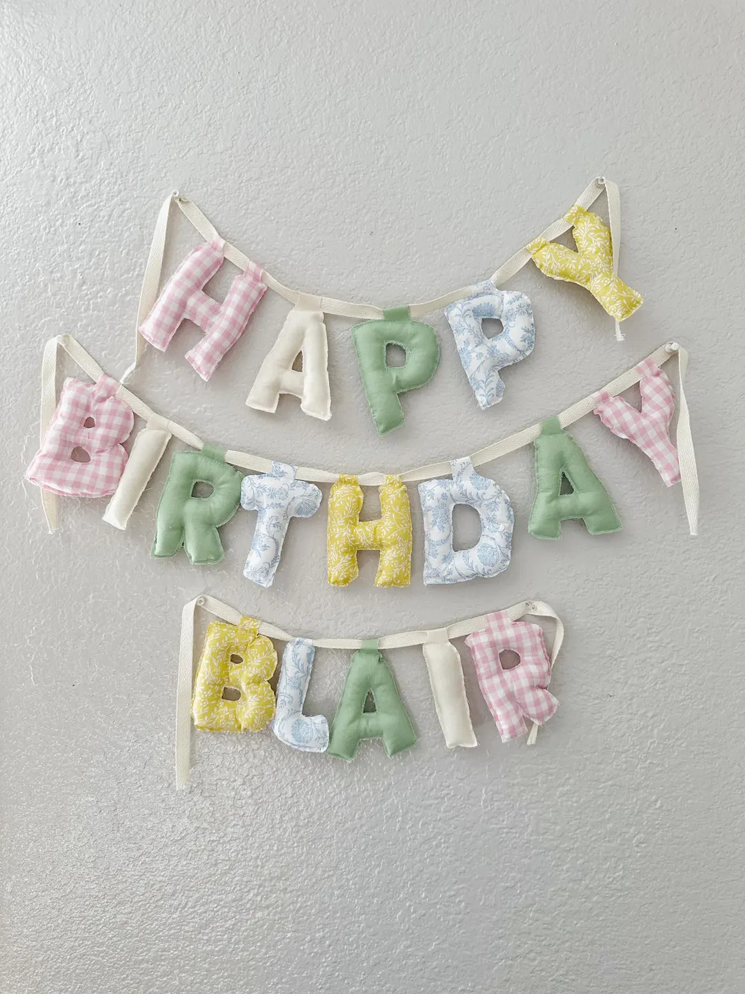 Custom Fabric Birthday Banners - Etsy | Etsy (US)