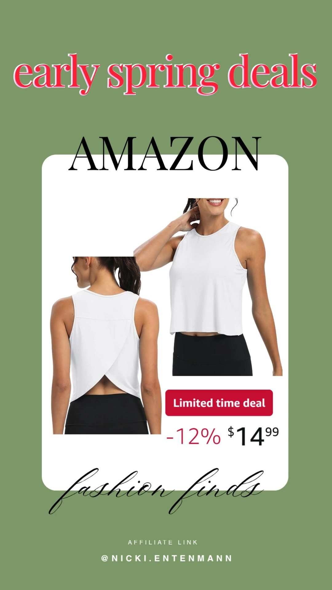 Cropped tanks with open backs are basically your gym’s version of a mic drop. Loose fit, breezy feel, and ready to flex without trying too hard.

#gymwear #yogatop #athleticstyle #openbacktank #croppedtank #fitnessfashion #activewear #workouttop #loosefitshirt #womensgymstyle 

 #LTKfitnessgoals #LTKActive #LTKSaleAlert