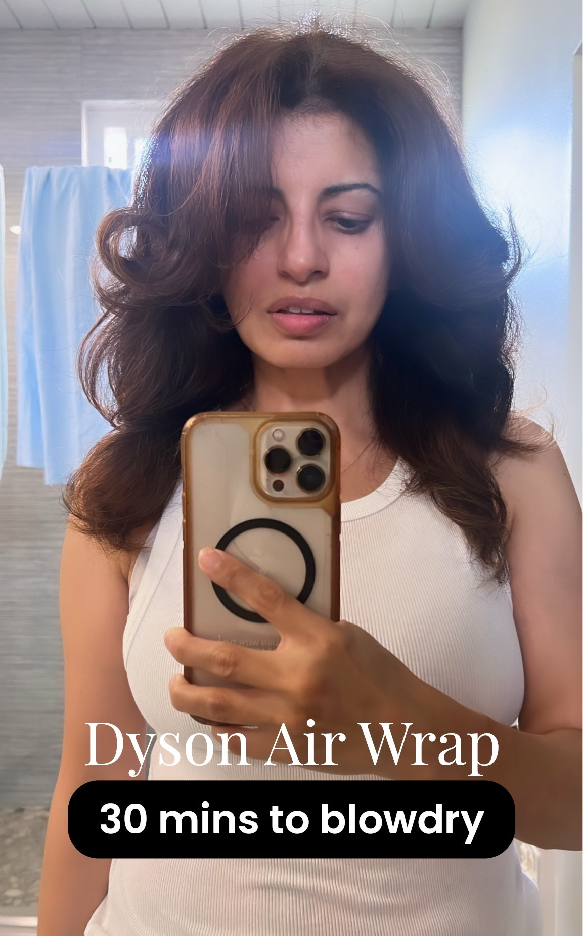 Dyson air wrap is on sale at Nordstrom. I have naturally curly hair and I got these results within 30 minutes.  I let my hair air dry for about 20 minutes. I added a heat protectant spray, and then I use the curling blow drying attachment to blowdry and curl simultaneously.

#LTKdayinmylife #LTKselfcare #LTKSaleAlert