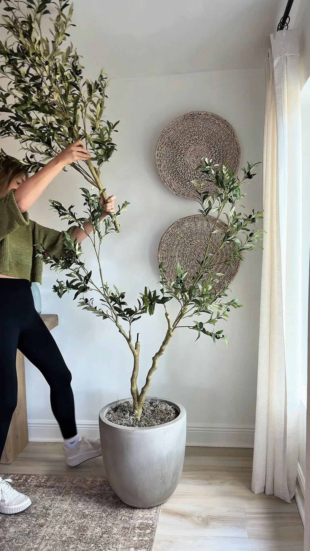 The most realistic looking faux olive tree I’ve owned! I get so many compliments on this tree, most don’t even knows it’s fake! Comes in more heights too!