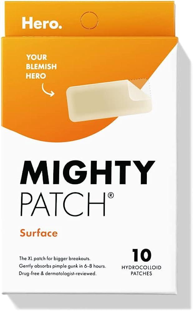Mighty Patch Surface from Hero Cosmetics - Hydrocolloid Acne Pimple Patch for Large Zit Breakouts... | Amazon (US)