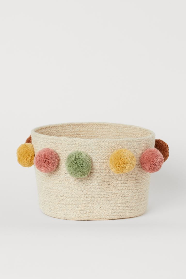 Storage Basket with Pompoms | H&M (US + CA)