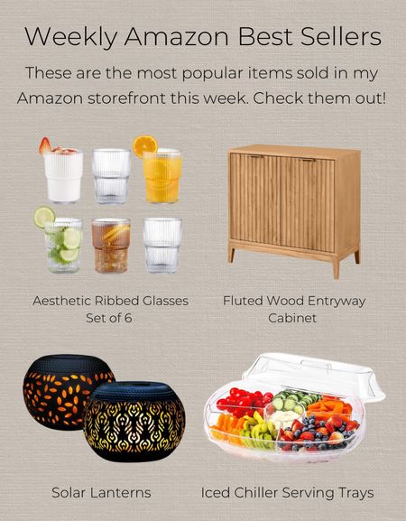 Weekly Amazon Bestsellers

Amazon finds, fluted wood cabinet, aesthetic glasses, ribbed coffee glass, solar fire bowls, fluted tall planters, veradek, nathan james, iced chill serving tray, acrylic wine glasses, colored wine glasses, ribbed glassware, amazon trending 

#LTKFindsUnder50 #LTKSaleAlert #LTKHome