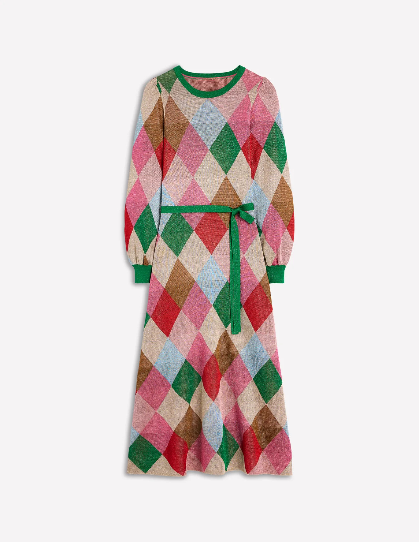 Crew Metallic Jacquard Dress | Boden (US)