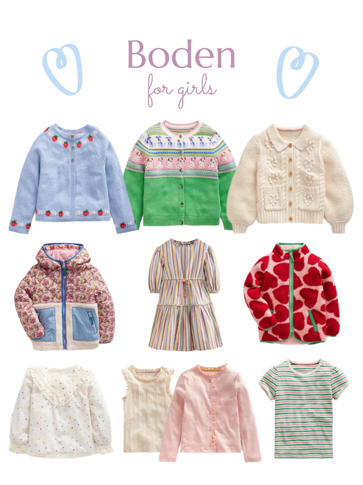 Get Valentine’s Day ready with Boden! 💓

Girls cardigans, dresses, tops, and jackets.

#LTKSeasonal #LTKkids #LTKfindsunder100