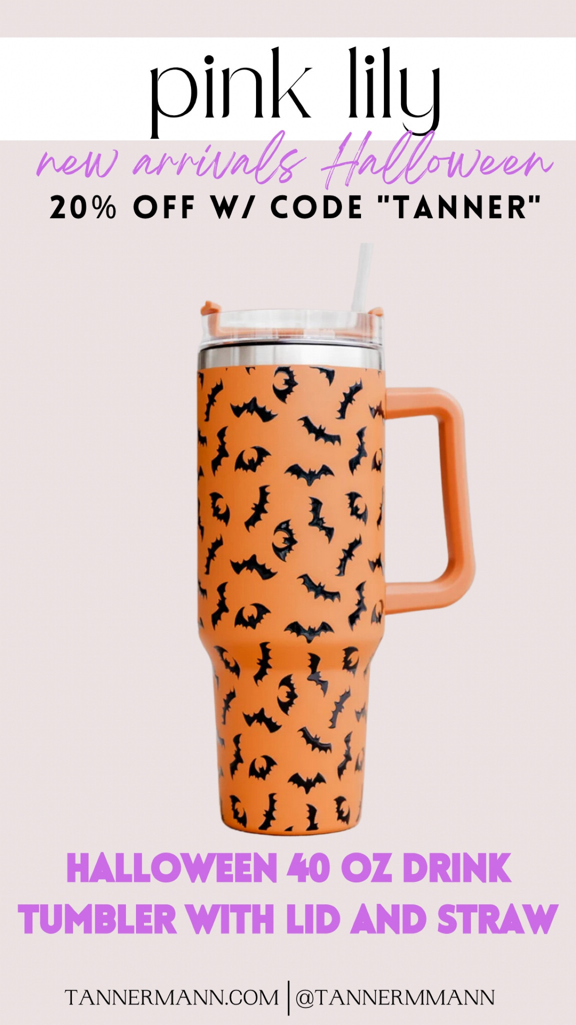 Pink Lily Just Released Halloween Tumbler 40 oz. Use Code “TANNER” for 20% Off 

#LTKSeasonal #LTKHalloween #LTKfindsunder50