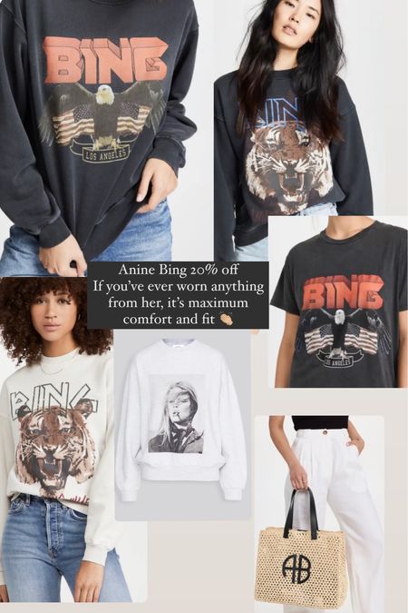 Shopbop sale 20% off 
Anine Bing sweatshirt 
Graphic T’s 

#LTKstyletip #LTKfindsunder100 #LTKsalealert