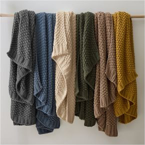 Chunky Cotton Knit Throw | West Elm (US)