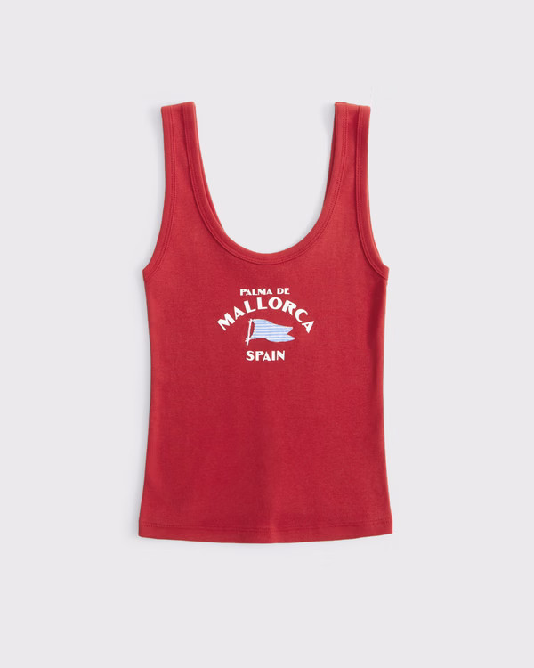 Mallorca Graphic Scoopneck Tank | Abercrombie & Fitch (US)