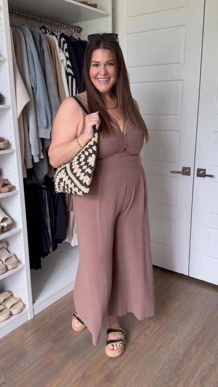 This chic Amazon jumpsuit has been on major repeat! So comfy, cute strappy detail along the bust, has pockets and can be dressed up or down. 

Size XL

Follow me @curvestocontour for more midsize XL, Size 14 outfits on @shop.LtK

#summeroutfits #midsize #affordablestyle #size16 #size14style #elevatedbasics #vacationoutfit #styleover30 Casual fashion, elevated basics, mom style, midsize fashion, midsize style, summer style, vacation fashion, size 16 

#LTKFindsUnder50 #LTKShoeCrush #LTKMidsize