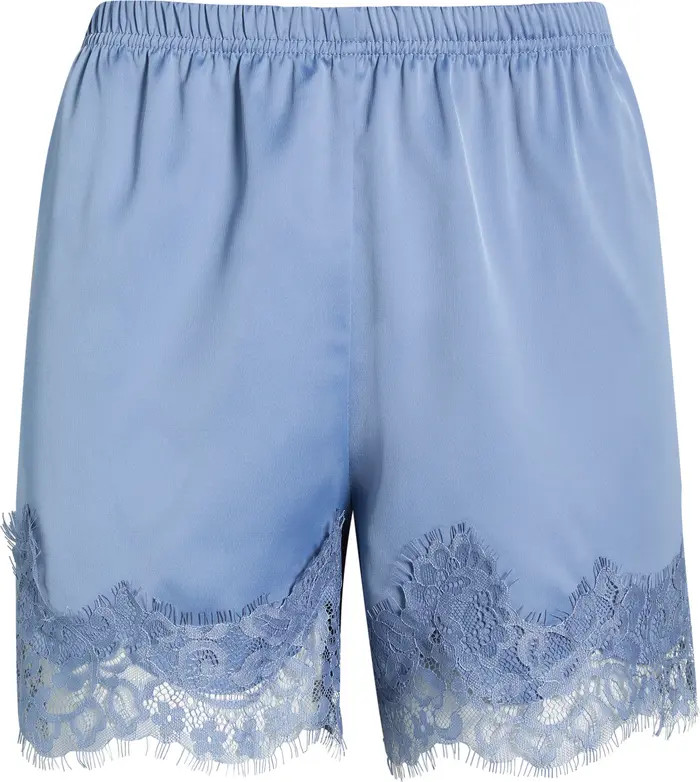 Lace Trim Satin Shorts | Nordstrom