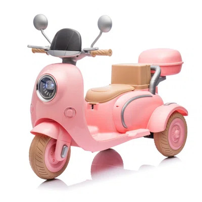 12V Two motors Kids Ride On Level Up Two-seater Electric Motorcycle,Three-wheel Toy w/Music,Bluetooth,USB,Backseat flip adult seat,Portable Storage Ho | Wayfair North America