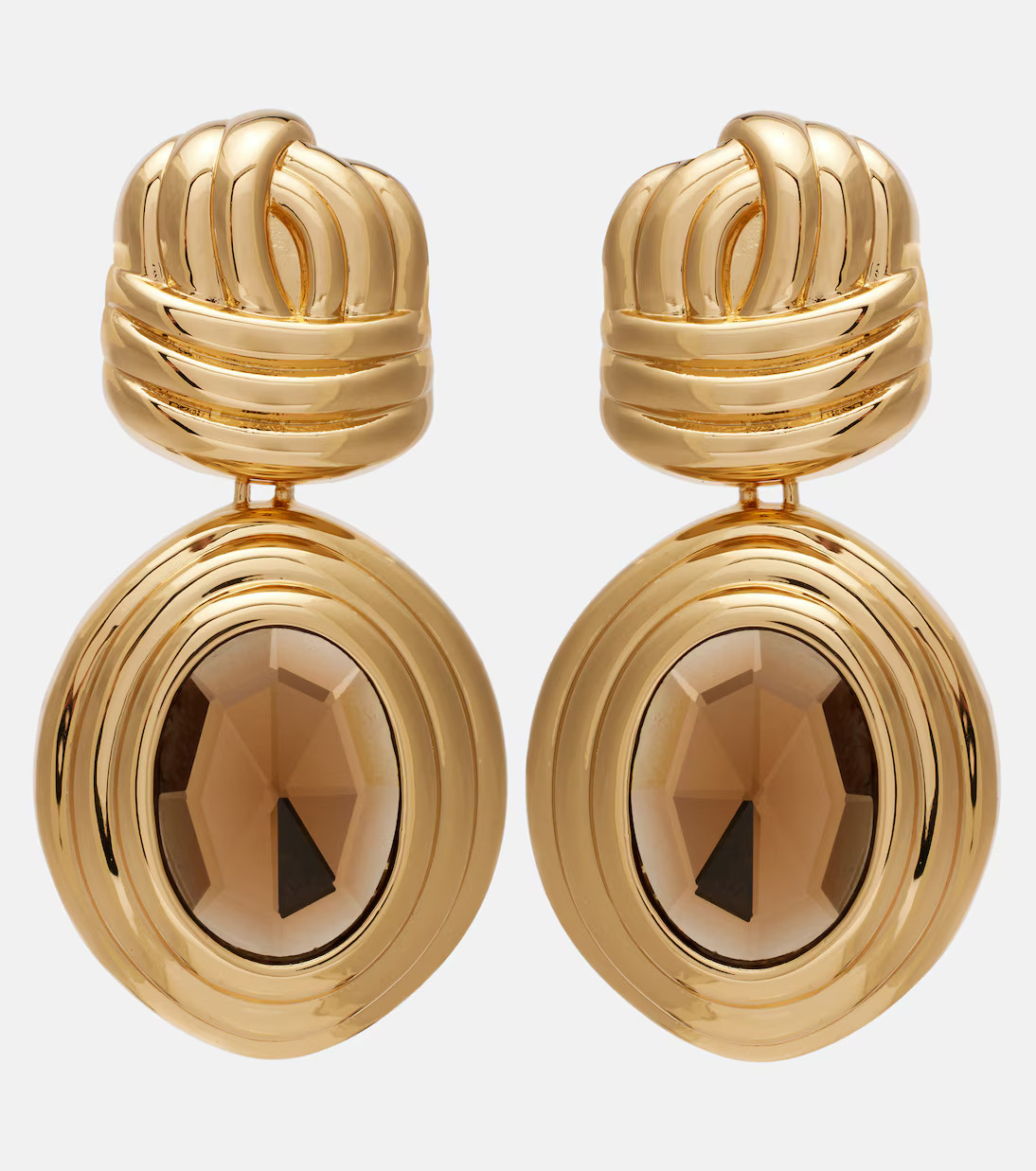 Crystal-embellished drop earrings | Mytheresa (UK)