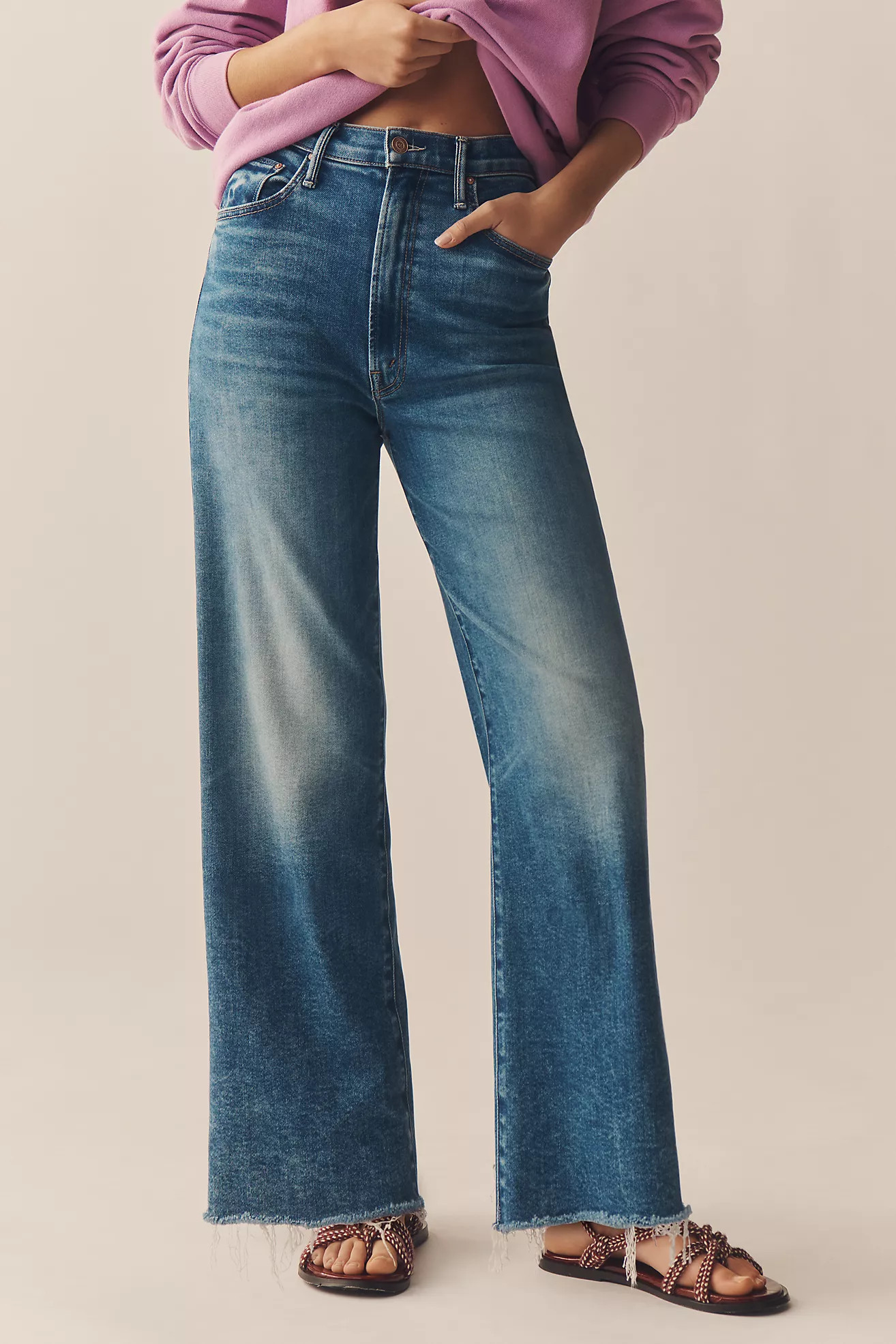 MOTHER The Maven High-Rise Wide-Leg Jeans | Anthropologie (US)