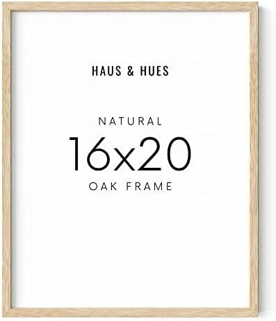 Haus and Hues 16"x20" Beige Oak Wood Frames Set of 1 - 16x20 Natural Wood Frames for Posters, 16x... | Amazon (US)