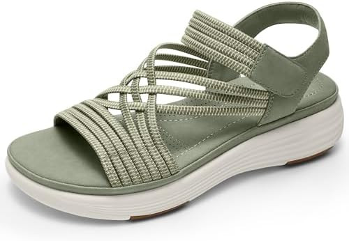 Vilanva Women's Comfortable Walking Sandals with Elastic Strap Light Weight Casual Summer Sandals... | Amazon (US)