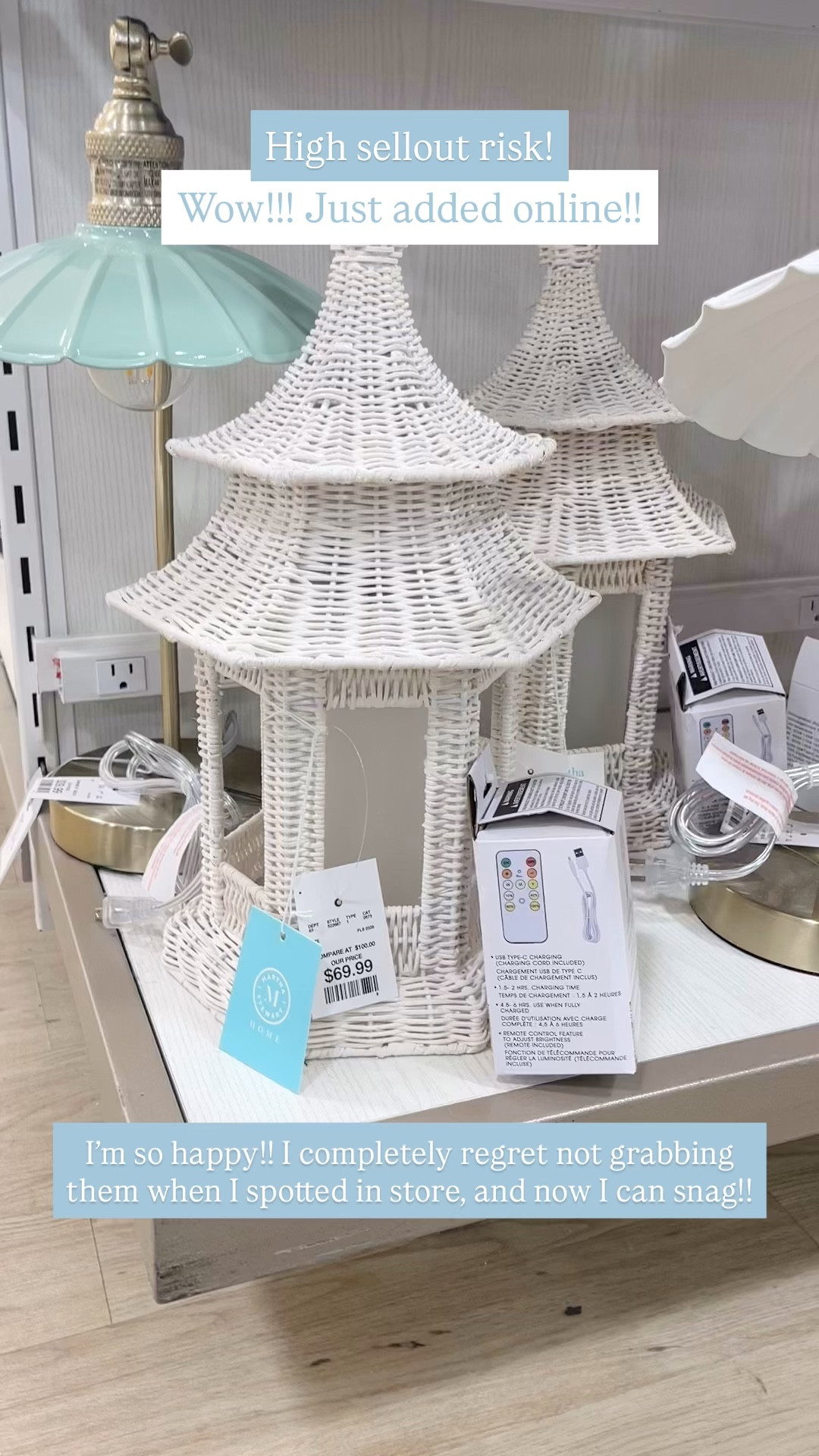 HIGH SELLOUT RISK!! These large outdoor wicker pagoda style lanterns were just added online!!! They remind me of society social but such a great price!! 🏃🏼‍♀️ 🏃🏼‍♀️🏃🏼‍♀️

#LTKHome #LTKSaleAlert