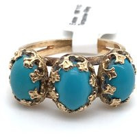 Yellow Gold & Turquoise Ring | Etsy (US)