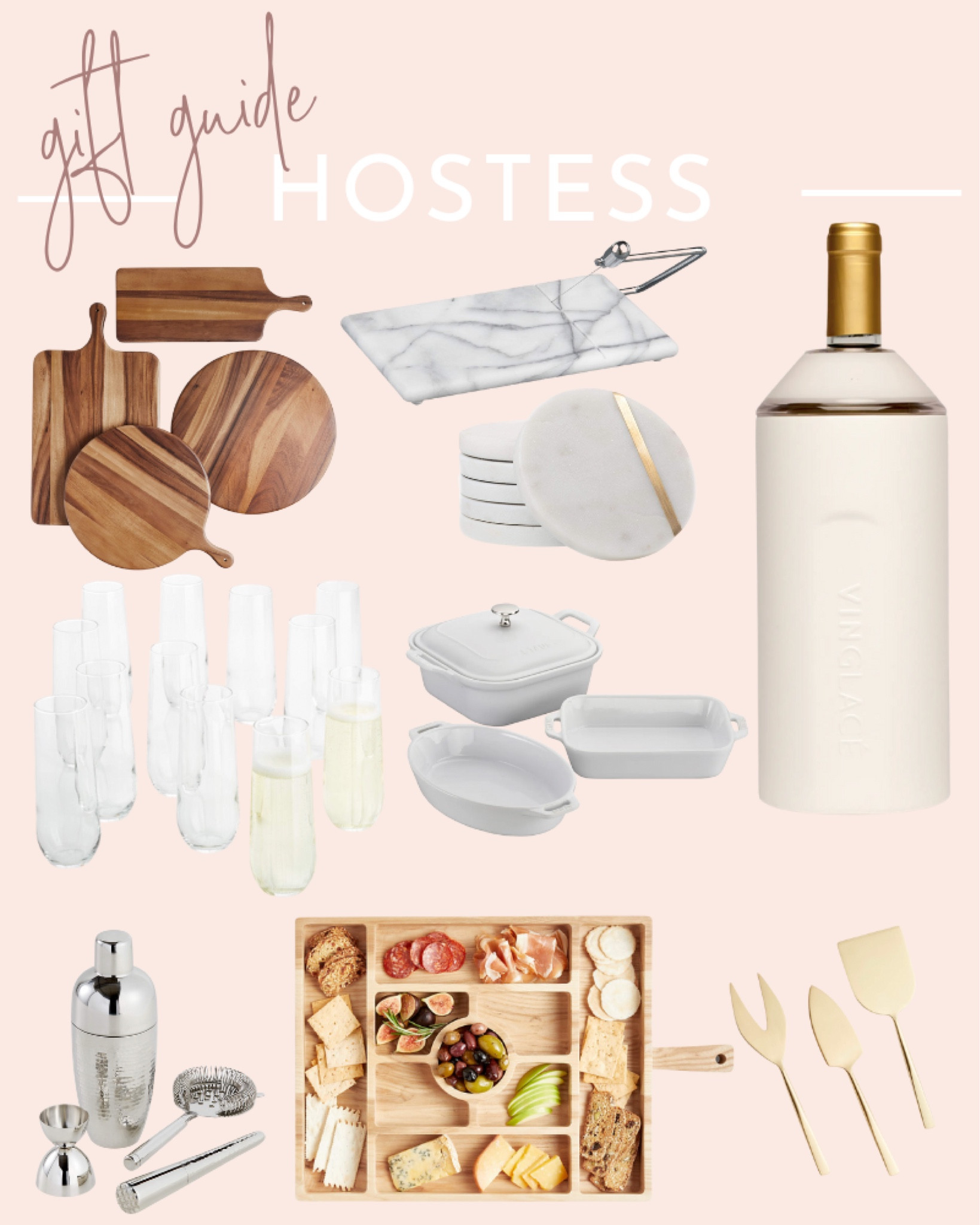For the hostess🍾🤍🎁 Wine chiller, gorgeous golden cheese utensils & marble coasters 😍

#LTKGiftGuide #LTKHoliday #LTKunder100