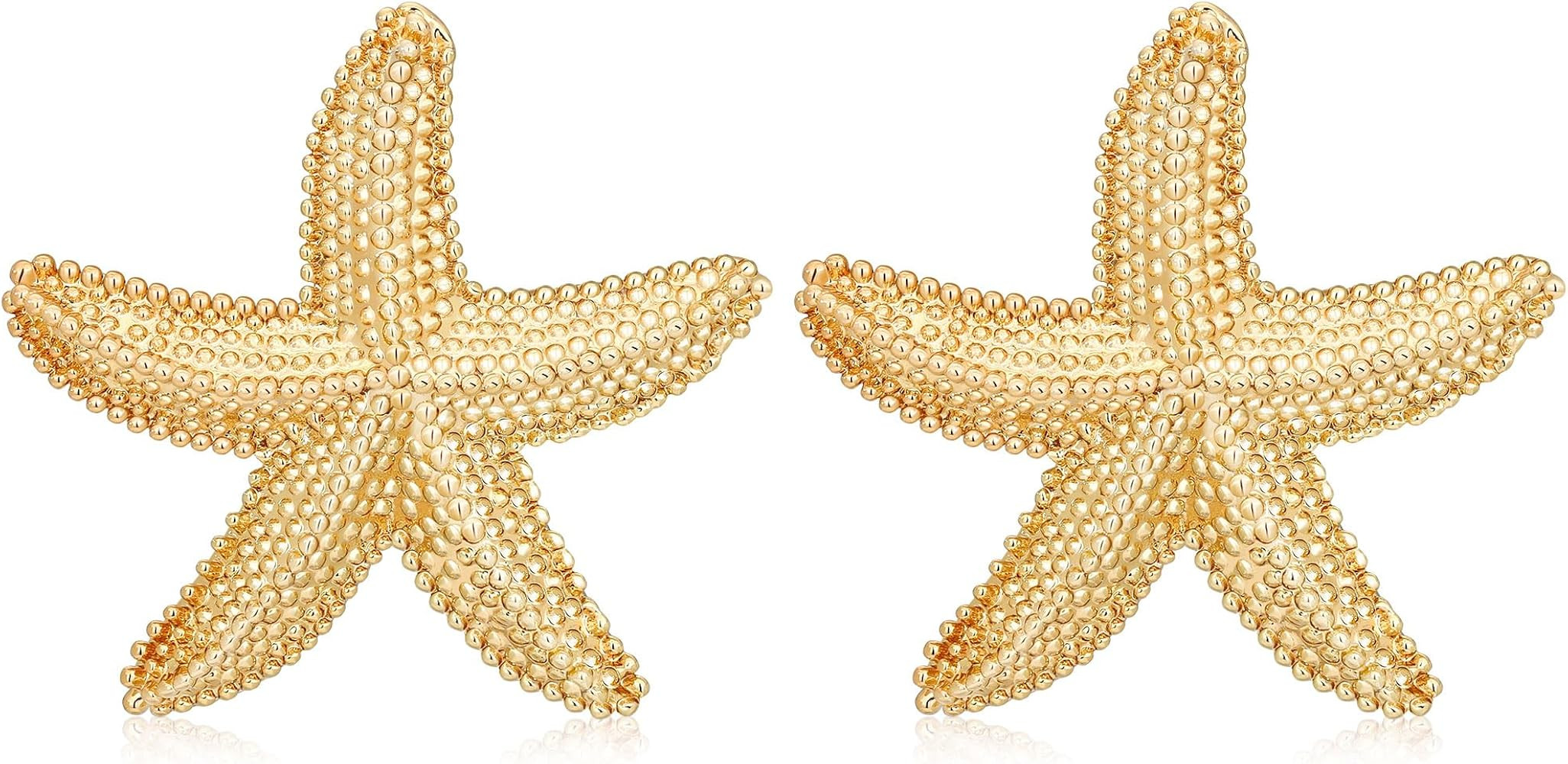 MISS RIGHT Gold Shell Earrings for Women, Stainless Steel Sea Shell Stud Seashell Earrings Beach ... | Amazon (US)