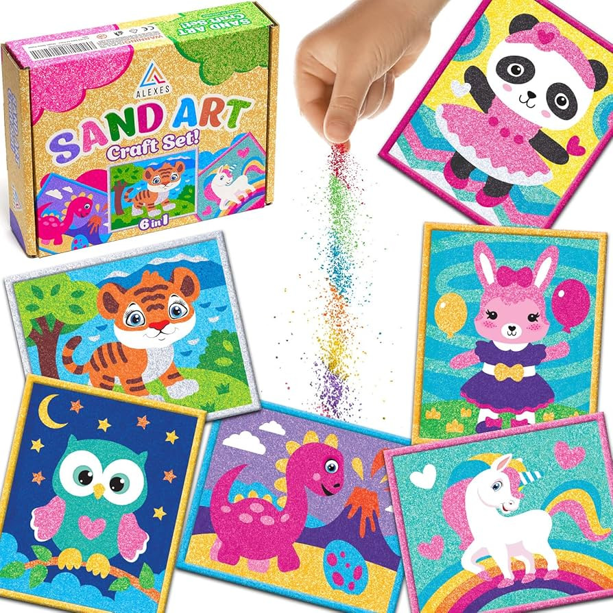 Sand Art Pictures - Сolor Sand Art Pictures Peel and Stick - Color Splash Sand Art Pictures Kids... | Amazon (US)