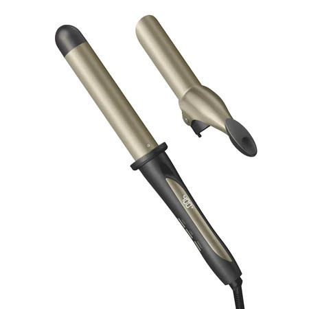 INFINITI PRO CONAIR Tourmaline Ceramic 1¼-Inch Curling Wand Detachable Clip Turns Wand into Curling Iron Produces Flawless Waves and Curls For Use on Medium and Long Hair Dark Gray | Walmart (US)