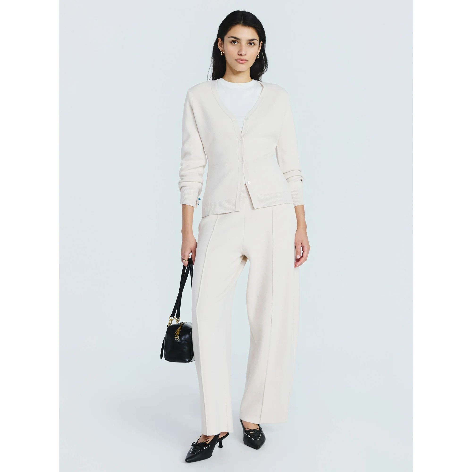 Scoop Women's Sweater Knit Barrel Pants, Sizes XS-XXL | Walmart (US)