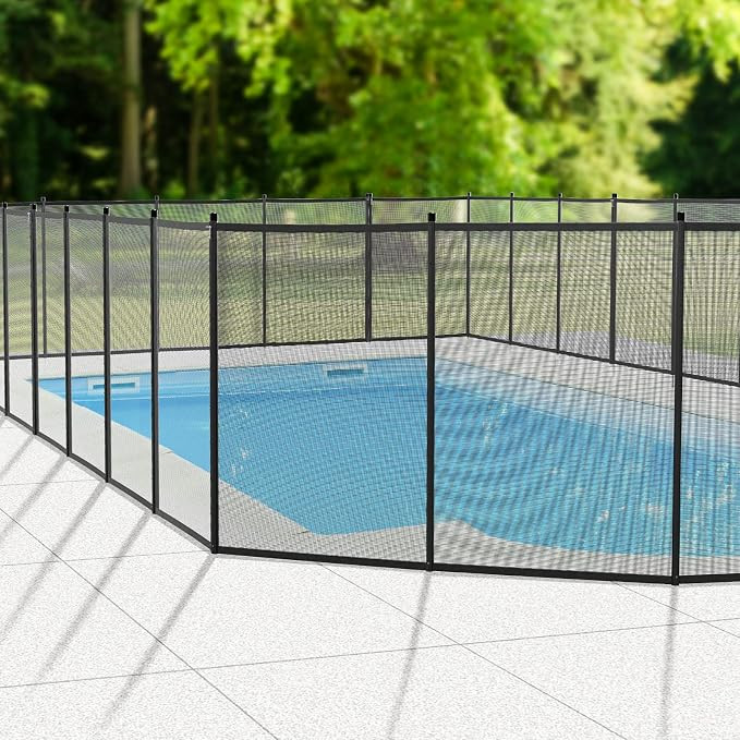 VINGLI Swimming Pool Fence for Ground and Above Pool Safety Fencing, Black (4×72FT) | Amazon (US)