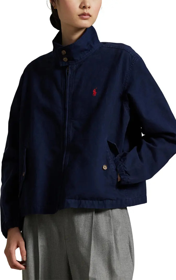 Cotton Canvas Zip Jacket | Nordstrom