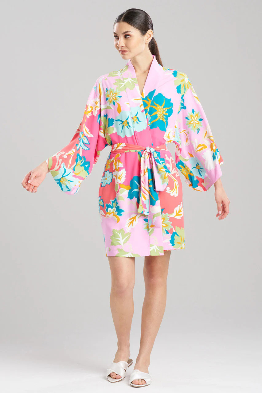 Buy Marbella Wrap in Pink Green Online | NATORI | Natori