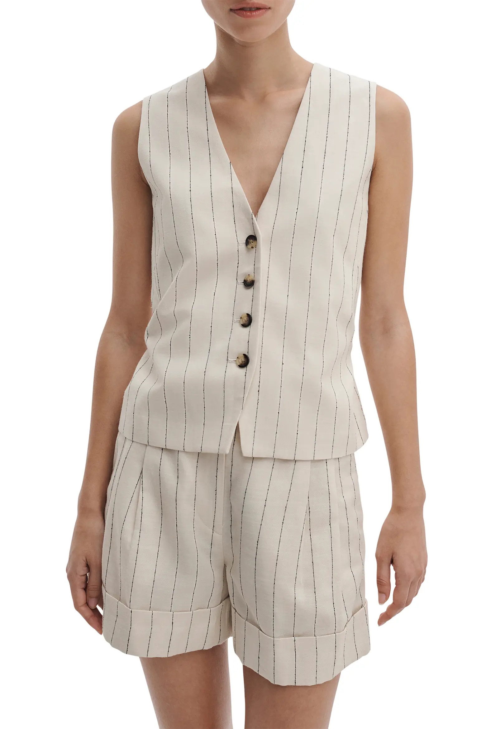 Paulette Tie Waist Stripe Vest (Women) | Nordstrom | Nordstrom